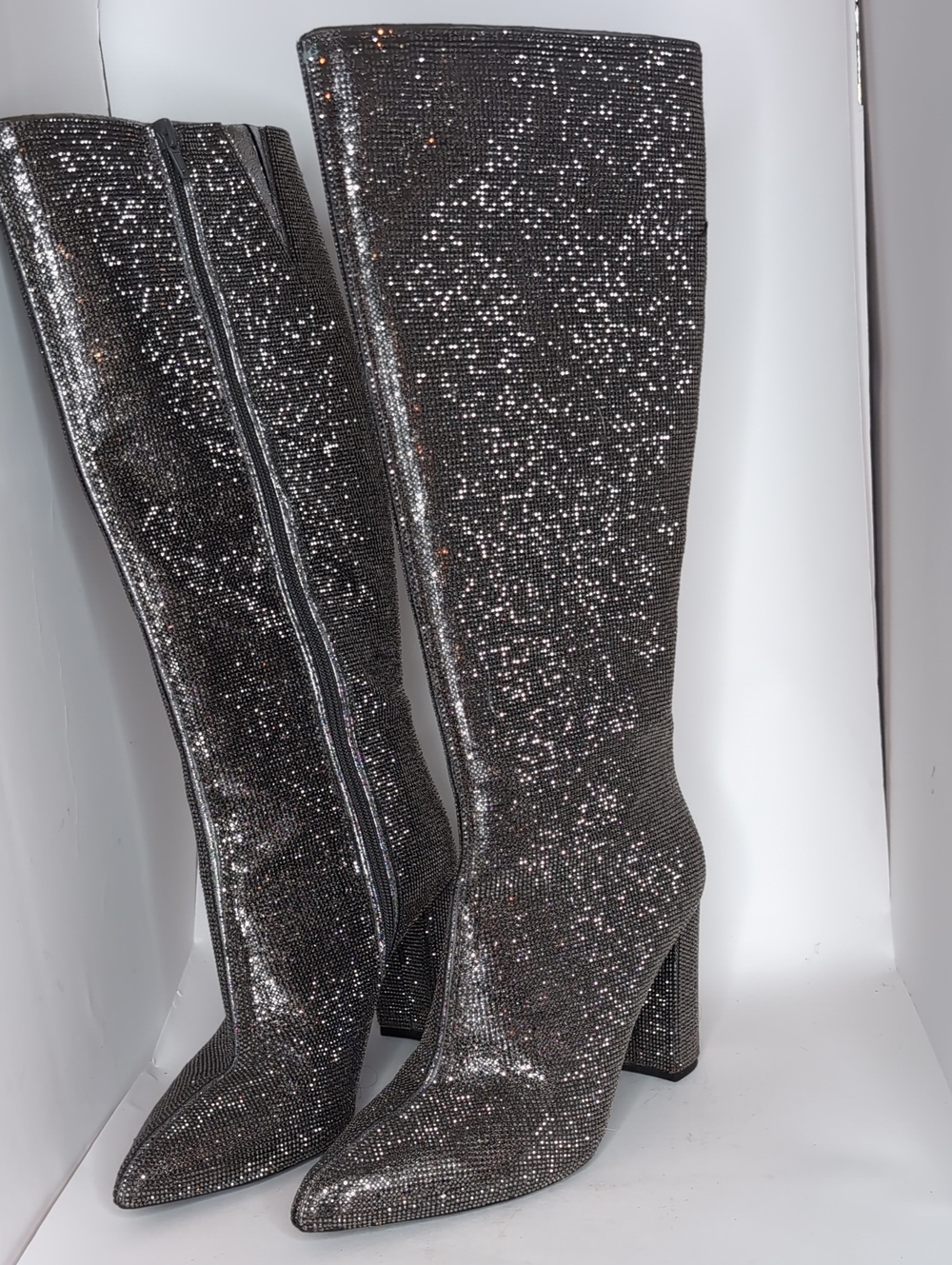 Women's Glitter Pointed Toe Boots
